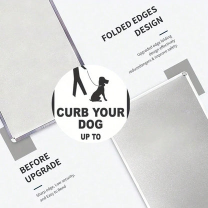 Curb Your Dog Metal Tin Sign, Regulations Caution Plaque, 8x12in Unframed Wall Decor, Wall Decor - view 3