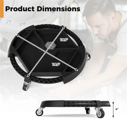 Rolling Garage Tool Caddy With 4 Storage Compartments & Magnetic Holders - view 5