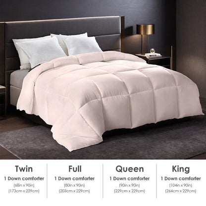 2-Pack Pink Oversized Duvet Inserts. Crafted From Comfortable, Breathable Fabric - view 2