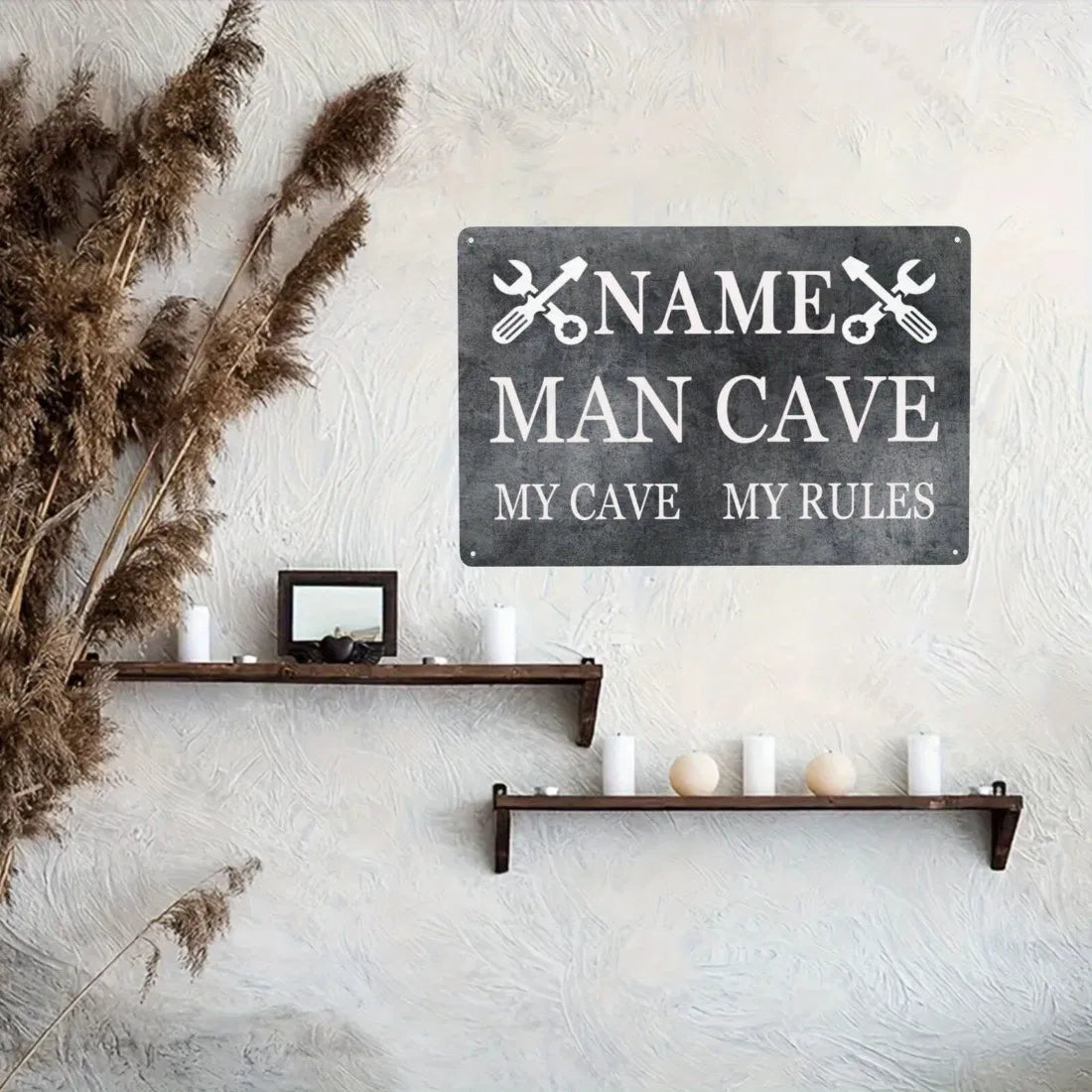 Custom Engraved Metal Sign Personalized Vintage Wall Plaque Gift for Garage Workshop - view 5