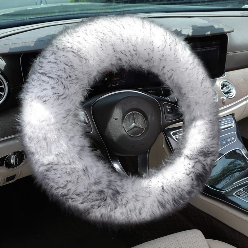 Car Steering Wheel Cover Wool Non-Slip Cover Steering Wheel Protector