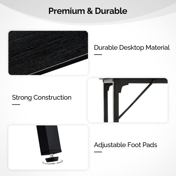 43-Inch Bar Table (Black) - 209 Lbs Capacity Pub Height Table With Durable MDF Top & Metal Frame - view 4