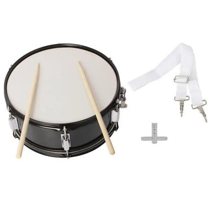 14 X 5.5 Inches Professional Marching Snare Drum & Drum Stick & Strap & Wrench Kit Black - view 3