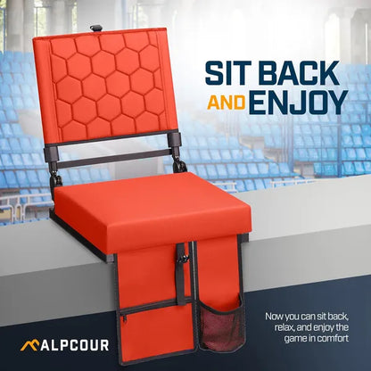 Alpcour Folding Reclining Stadium Seat With Back Support For Bleachers - view 6