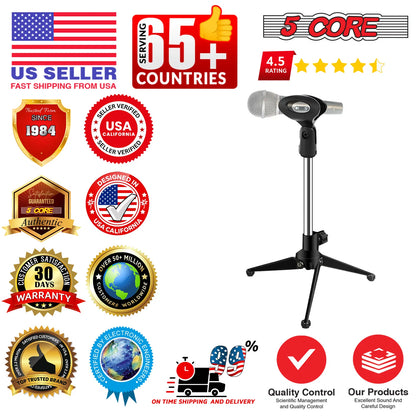 5 Core Desk Mic Stand Adjustable Desktop Microphone Stands Metal Tripod - view 10