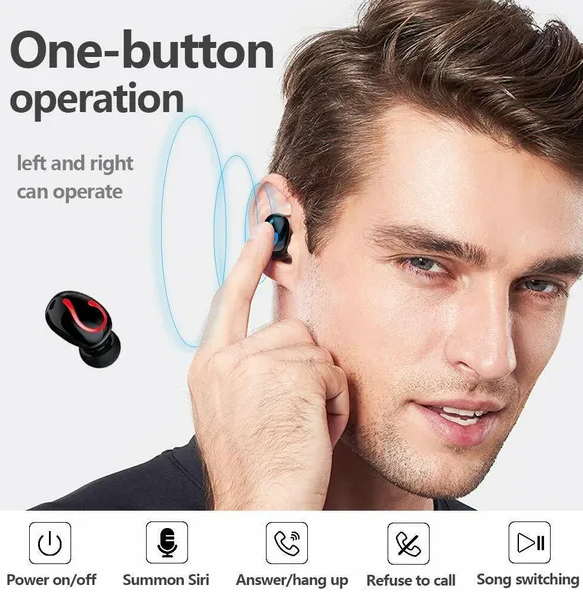Bluetooth 5.1 Headset TWS Wireless Earphones Mini Earbuds Stereo Headphones IPX7 - view 2