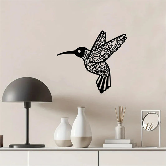 Vintage Hummingbird iron Wall Art Garden Patio Living Room Wall Decor Indoor Outdoor
