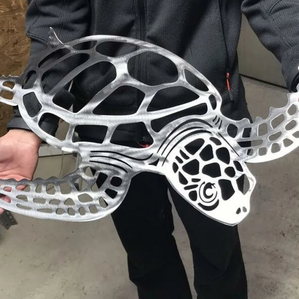 Hollow-Out Sea Turtle iron Wall Art Coastal Decor for Living Room Bedroom - view 6