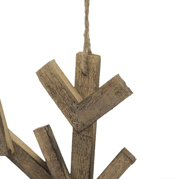 17.7inch X 17.7inch Large Fir Wood Snowflake Ornaments, Hanging Home Decor Accents For Christmas Tree, Wall Art - view 2