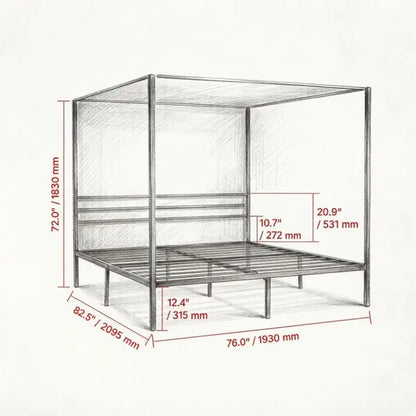 Canopy Bed Frame Only Bed Frame - view 2