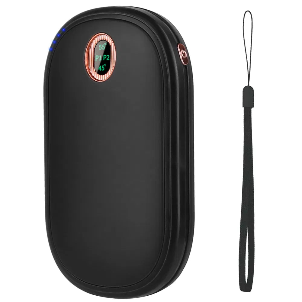 Rechargeable Hand Warmer Electric Hand Heater Portable Reusable Pocket Warmer Power Bank With Digital Display 2 Levels - view 7