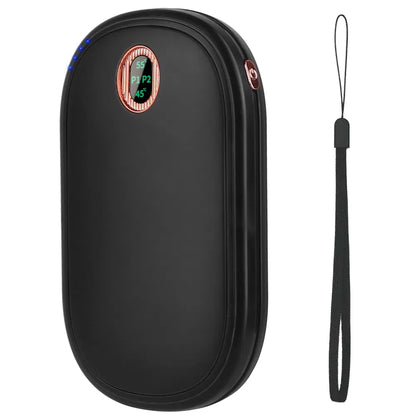 Rechargeable Hand Warmer Electric Hand Heater Portable Reusable Pocket Warmer Power Bank With Digital Display 2 Levels - view 7