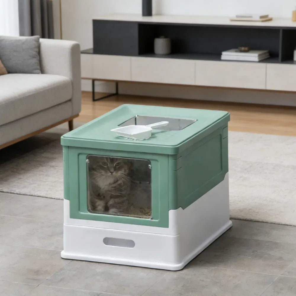 Stainless Steel Enclosed Litter Box for Cats - view 9