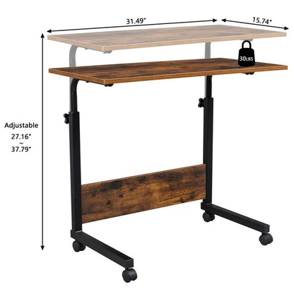 Rolling Height Adjustable P2 15MM Chipboard & Steel Side Table With Baffle - view 4