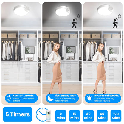 Magnetic Flush Ceiling Light Rechargeable Motion Sensor Ceiling Light Wireless Ceiling Light With Timer Remote Stepless - view 10