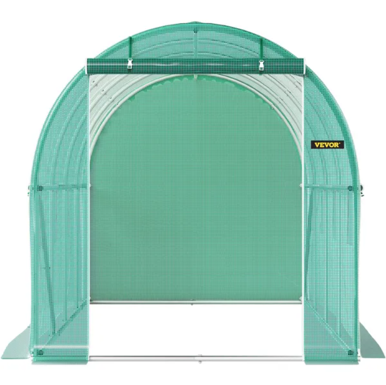 VEVOR Walk-in Tunnel Greenhouse, 14.8 X 6.6 X 6.6 Ft Portable Plant Hot House W Galvanized Steel Hoops, 1 Top Beam - view 10
