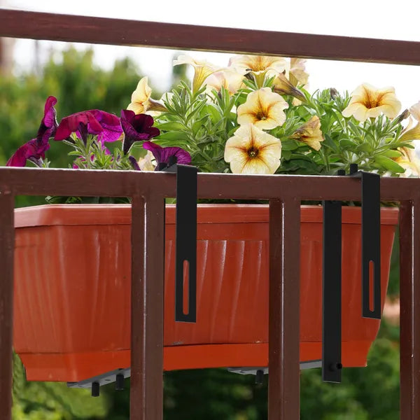 Adjustable Heavy-Duty Iron Planter Bracket - 6.1-11.6' Extendable Tray & 2.36-6.9' Two-Level Adjustable Hook - view 2