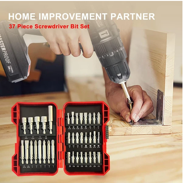 37 Piece Impact Screwdriver Bit Set Nut Driver Torx Phillips Tool Magnetic Drill - view 3
