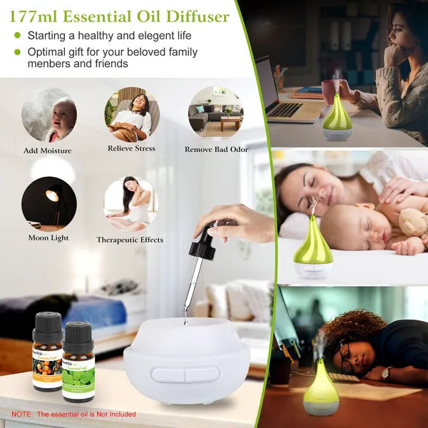 Drop-shaped Cool Mist Humidifier Ultrasonic Aroma Essential Oil Diffuser - view 4