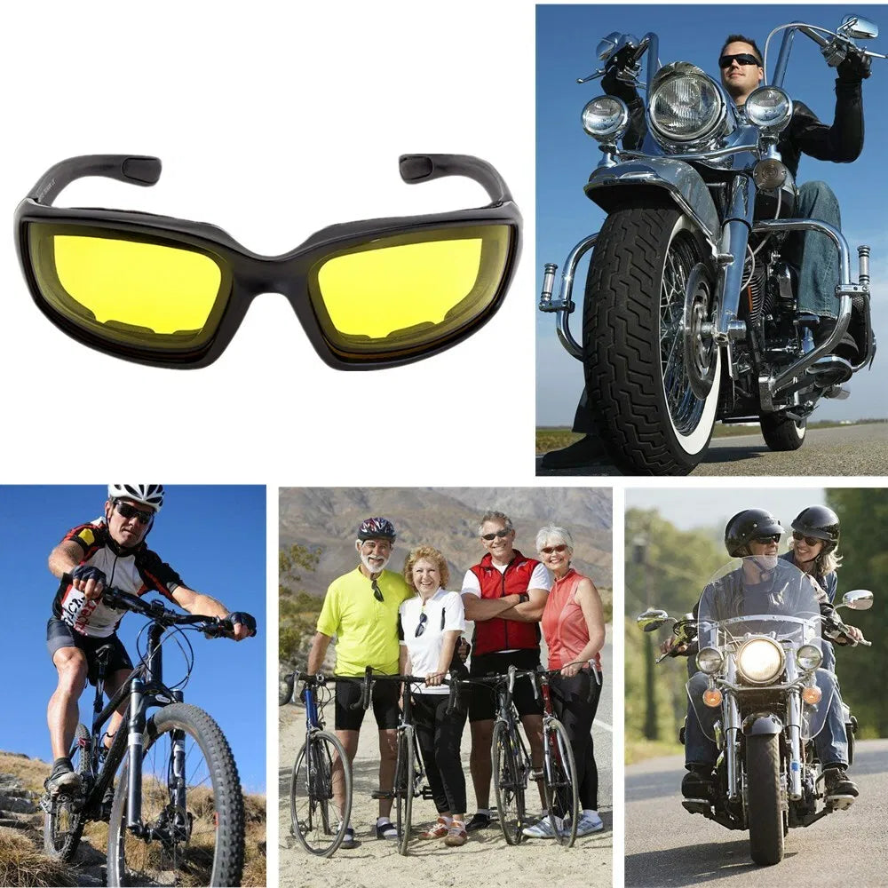 Motorcycle Riding Glasses Wind Resistant Bike Goggles UV Protection Resistant Padded Comfortable Outdoor Sport Goggles - view 3