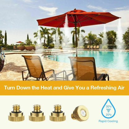 20x Brass Misting Nozzles Mister Sprinkler Outdoor Cooling System Garden Sprayer - view 10