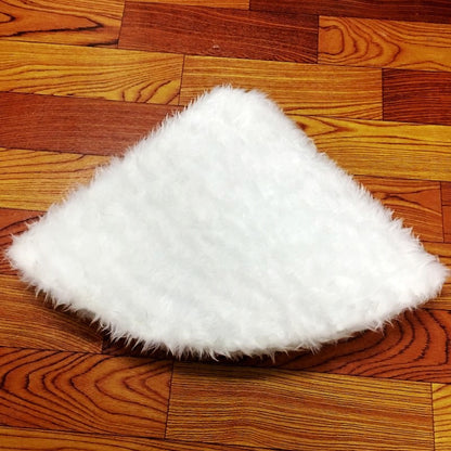 Pure white plush Christmas tree skirt Christmas plush tree skirt 78cm 90cm 122cm Christmas tree decoration tree - view 8