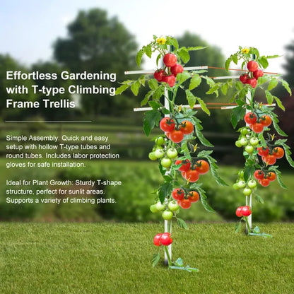 7FT 1PC Hollow T-shaped Climbing Trellis, High-strength Support, Stylish Design, Easily Create A Green Living Wall - view 2