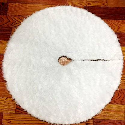 Pure white plush Christmas tree skirt Christmas plush tree skirt 78cm 90cm 122cm Christmas tree decoration tree - view 9