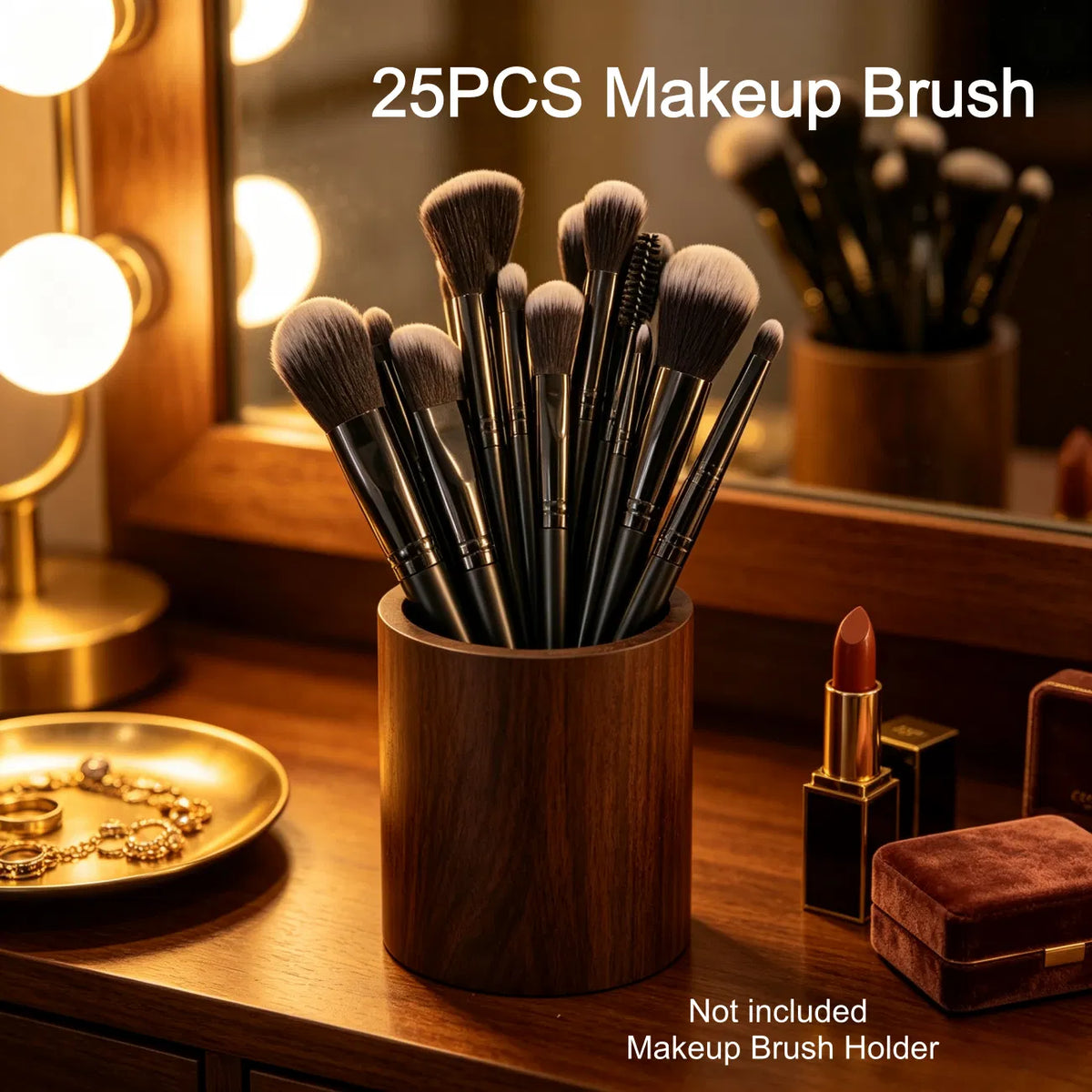 25pcs Makeup Brush Concealer Blush Foundation Eyeshadow Make Up Brush Makeup tools Black - view 7
