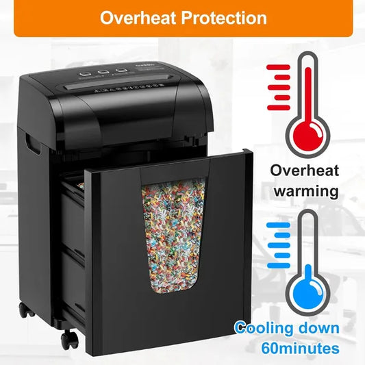 Woolsche Paper Shredder, 18-Sheet Cross Cut With 18 Liters Pull Out Bin, P-4 Security Level - view 2