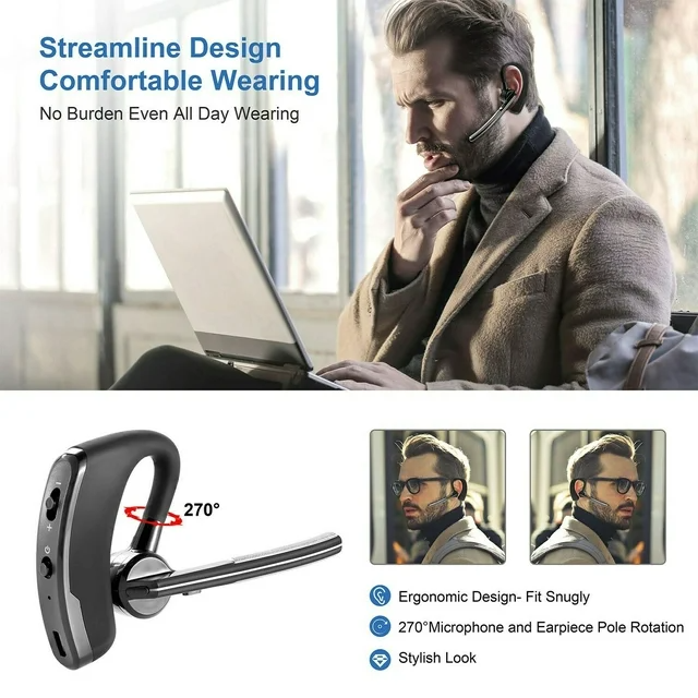 Audífono Bluetooth con cancelación de ruido