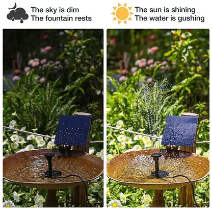 Solar Power Fountain Submersible Floating Water Bird Bath Pond Garden Pool - view 4