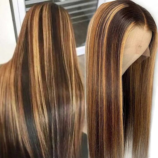 13x4 Straight Human Hair Lace Front Wig P4 27, Density - view 2