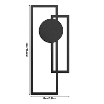 Abstract Line Iron Wall Art Set Modern Minimalist Black And White Decor For Living Room Bedroom Office Halloween Gift - view 5