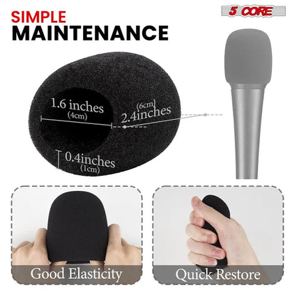 5Core Microphone Cover Soft Foam Mic Windscreen Windproof Sponge For Handheld Mic - view 3