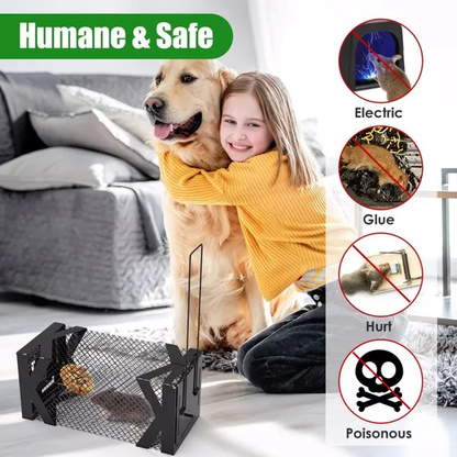 Humane Mouse Trap Cage, Non-Lethal No ElectricityGlueChemicals, Heavy Duty 1.15mm Metal - view 3