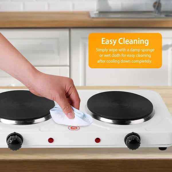 Cooking Electric Heating Plate, 2-burner Electric Stove, 2000 Watt Portable Electric Stove, Glass Stove, Easy To Clean - view 5