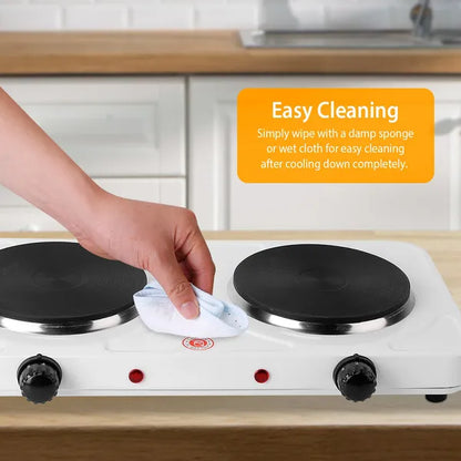 Cooking Electric Heating Plate, 2-burner Electric Stove, 2000 Watt Portable Electric Stove, Glass Stove, Easy To Clean - view 5