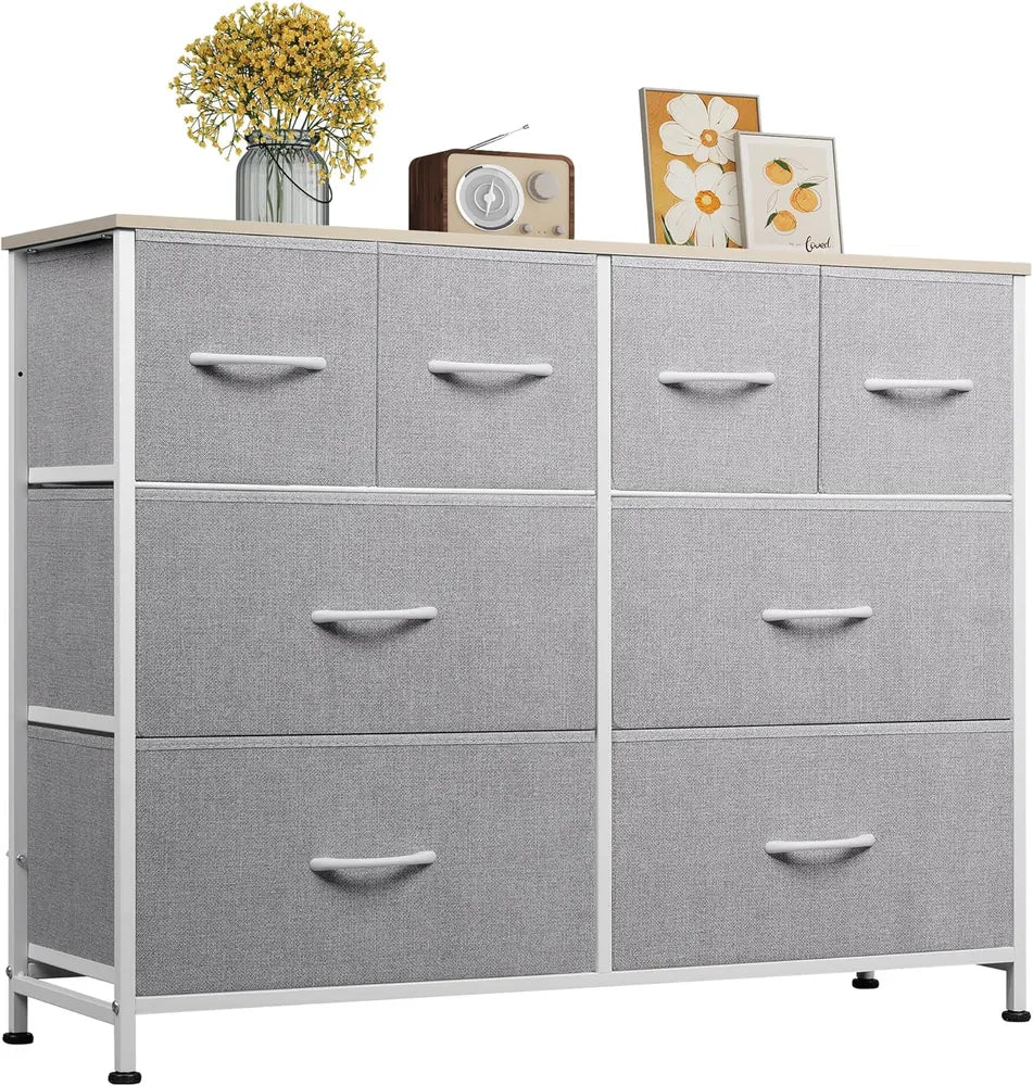 Dresser For Bedroom With 8 Drawers, Wide Fabric Dresser For Storage And Organization, Chest Of Drawers - view 3