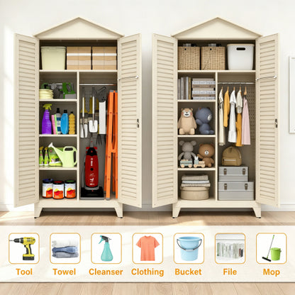 Spire79.1 Tall Metal Tool Storage Cabinet, With Ample Storage Space For Garage,Warehouse,Garden,Office, Living Room - view 4