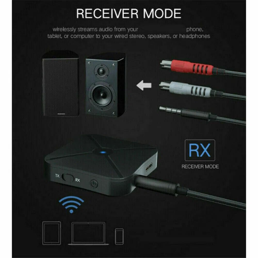 2in1 Bluetooth Transmitter Receiver Wireless Adapter TV Home Stereo A2DP Audio - view 6