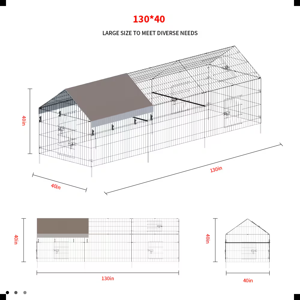 Poultry Farming Outdoor Metal Chicken Coop - view 6