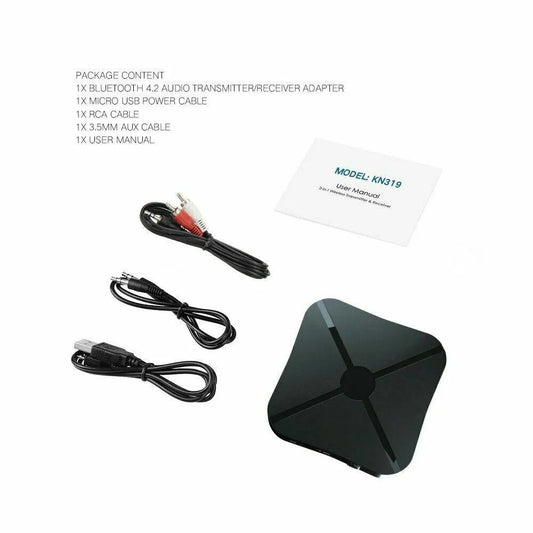 2in1 Bluetooth Transmitter Receiver Wireless Adapter TV Home Stereo A2DP Audio - view 2