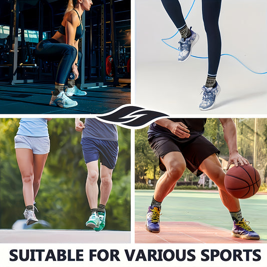 1 Pair Copper Ankle Support Sleeves Unisex Wicking With Arch Heel Stabilization Ideal For Basketball Tennis Running - view 2