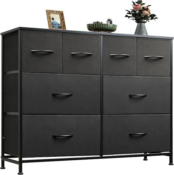 Dresser For Bedroom With 8 Drawers, Wide Fabric Dresser For Storage And Organization, Chest Of Drawers