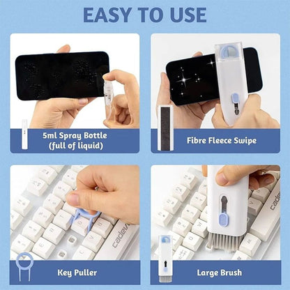 7 In 1 Computer Keyboard Cleaner Brush Kit Earphone Cleaning Pen For Headset Keyboard Cleaning Tools Cleaner Keycap - view 3