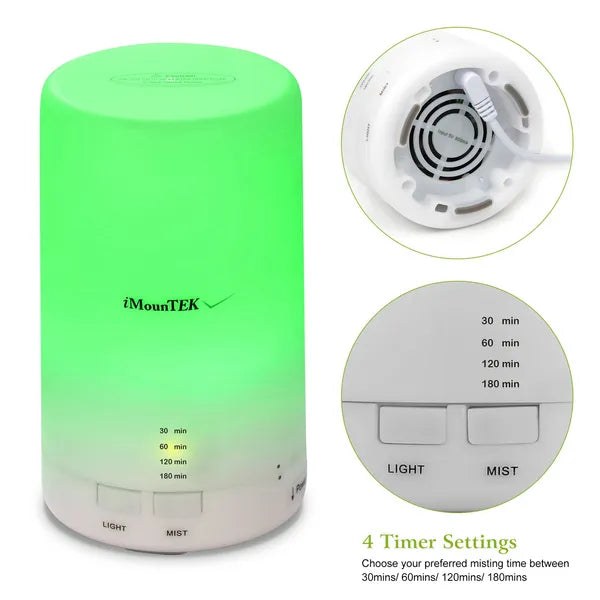 Mini Cool Mist Humidifier Ultrasonic Aroma Essential Oil Diffuser With 7 Color LED Lights 4 Timer Settings - view 3