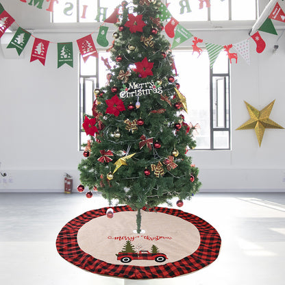 Linen Tree Skirt Car Christmas Tree 120CM Christmas Decoration Tree - view 3
