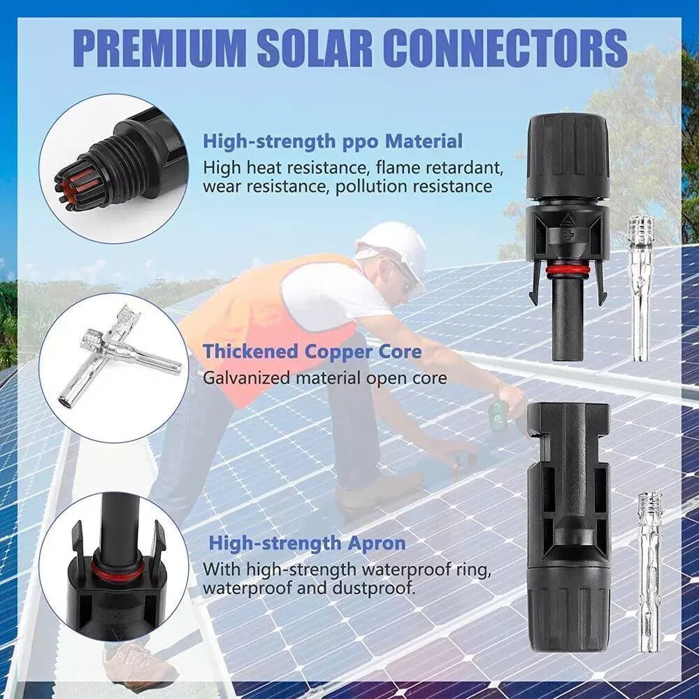 Male Female Solar Cable Connectors For DIY Solar Panel US - view 4