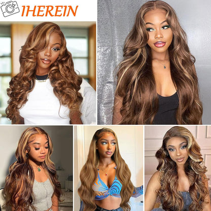 13x6 Lace Front Human Hair Wig P4 27 Body Wave, Density - view 2